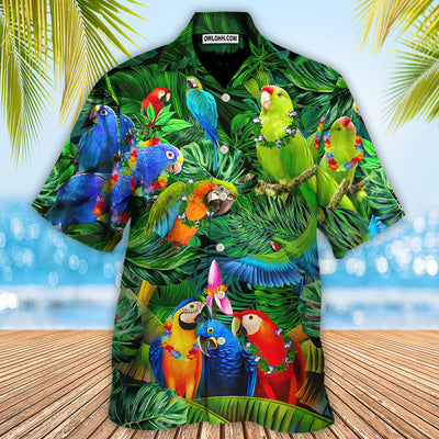 Parrot Couple Love Happiness - Hawaiian Shirt - Owls Matrix LTD