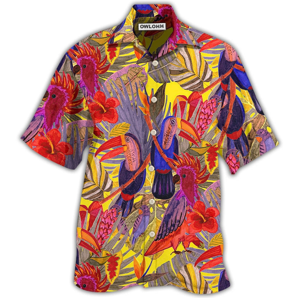 Hawaiian Shirt / Adults / S Parrot Tropical Birds Color - Hawaiian Shirt - Owls Matrix LTD