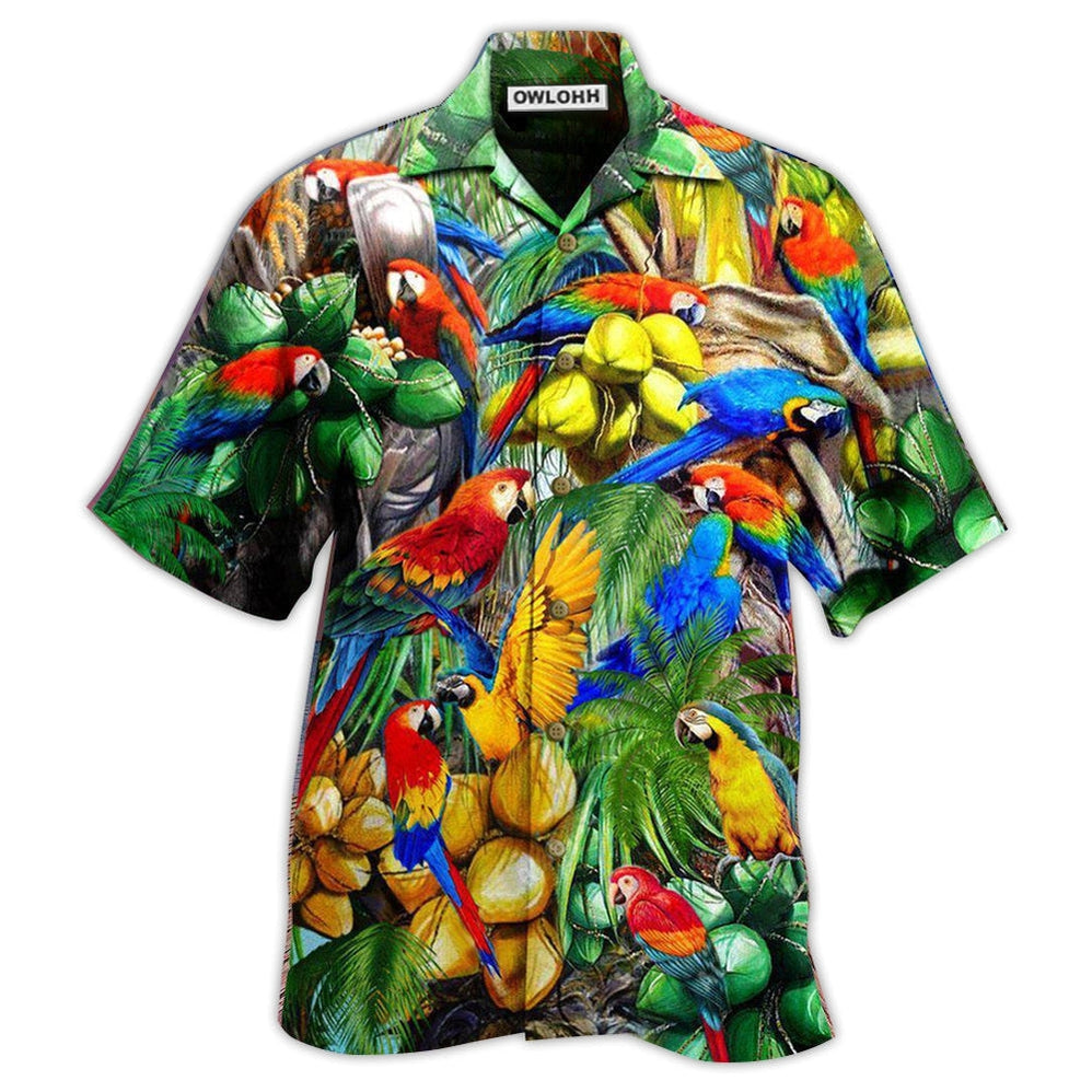 Hawaiian Shirt / Adults / S Parrot You Can Call Me Coconut Holic - Hawaiian Shirt - Owls Matrix LTD