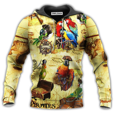 Unisex Hoodie / S Parrot Amazing Pirate Parrots - Hoodie - Owls Matrix LTD