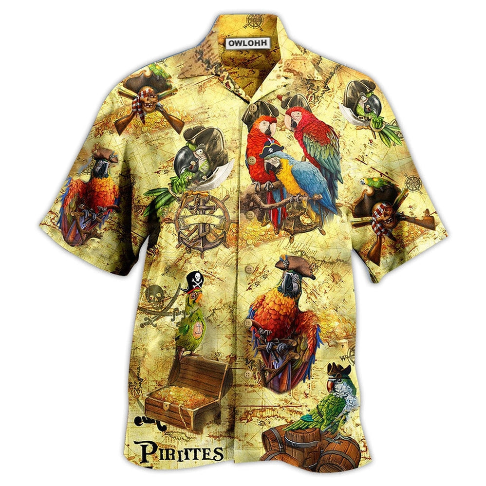 Hawaiian Shirt / Adults / S Parrot Amazing Pirate Parrots - Hawaiian Shirt - Owls Matrix LTD