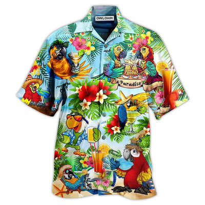 Hawaiian Shirt / Adults / S Cocktail And Parrots It's Five Oclock Somewhere Style - Hawaiian Shirt - Owls Matrix LTD