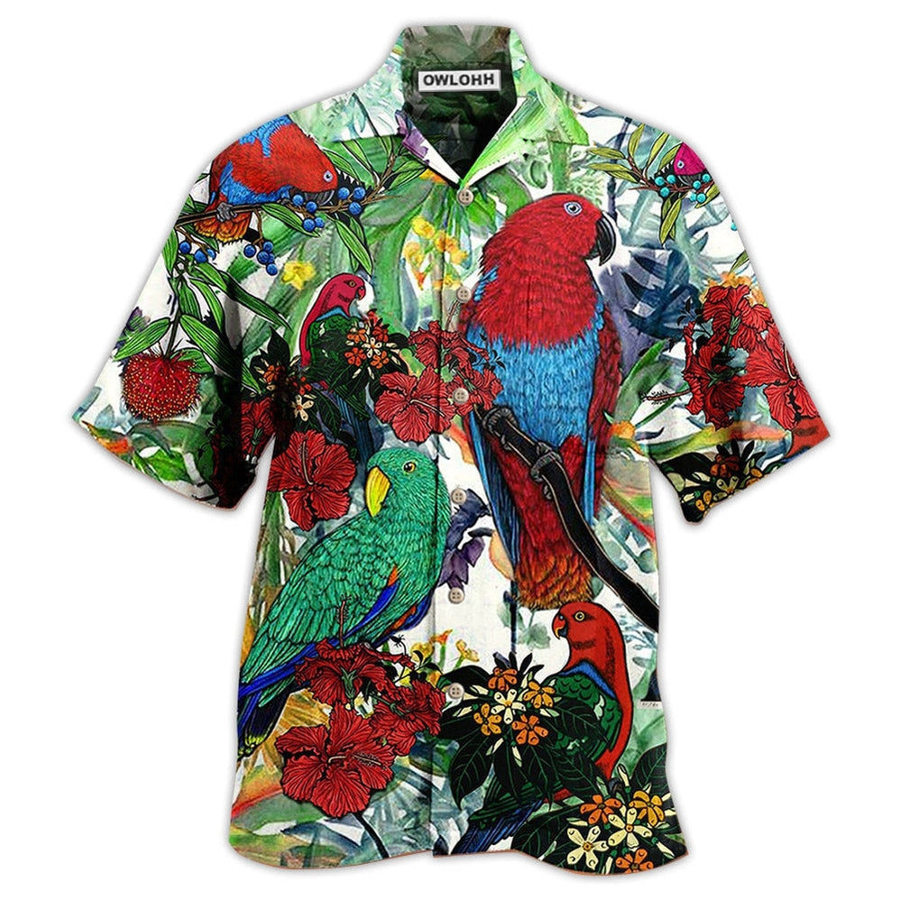 Hawaiian Shirt / Adults / S Parrot Red And Green Style - Hawaiian Shirt - Owls Matrix LTD