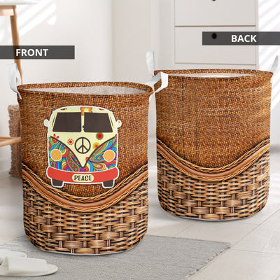 Hippie Peaceful Day - Laundry Basket - Owls Matrix LTD