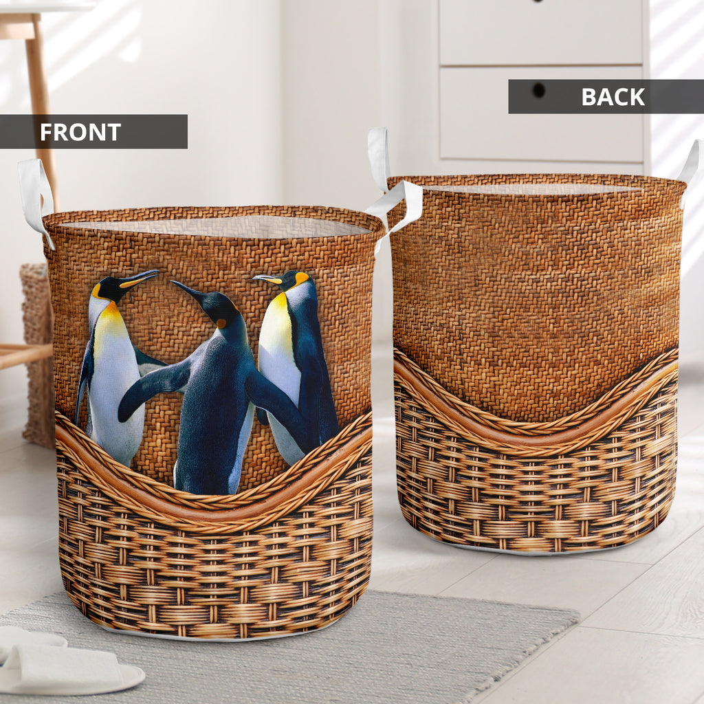 Penguin Love Their Friend - Laundry Basket - Owls Matrix LTD