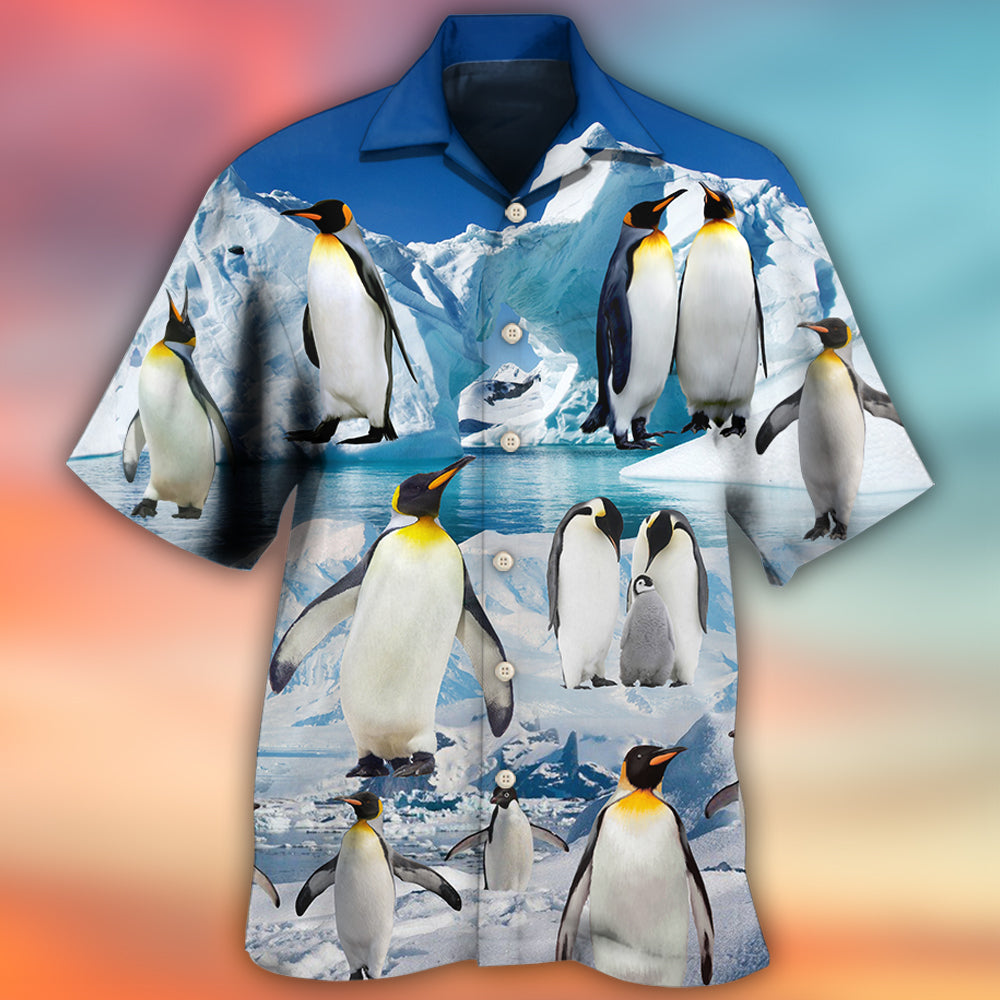 Penguin Cute Style In Snow - Hawaiian Shirt - Owls Matrix LTD