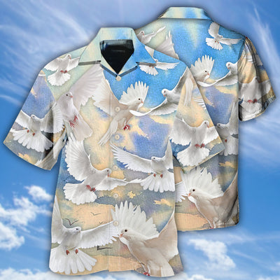 Dove Blue Sky - Hawaiian Shirt - Owls Matrix LTD
