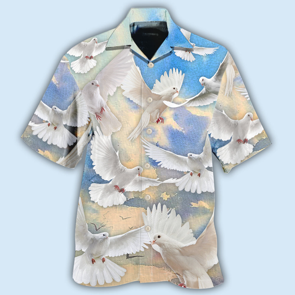 Dove Blue Sky - Hawaiian Shirt - Owls Matrix LTD
