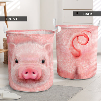 S: 17.72”x13.78” (45x35 cm) Pig Face And Butt - Laundry Basket - Owls Matrix LTD