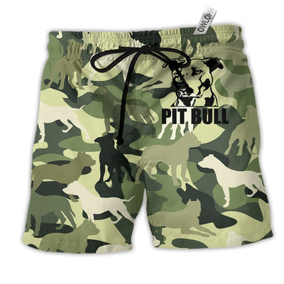 Beach Short / Adults / S Pitbull Camouflage Basic Style - Beach Short - Owls Matrix LTD
