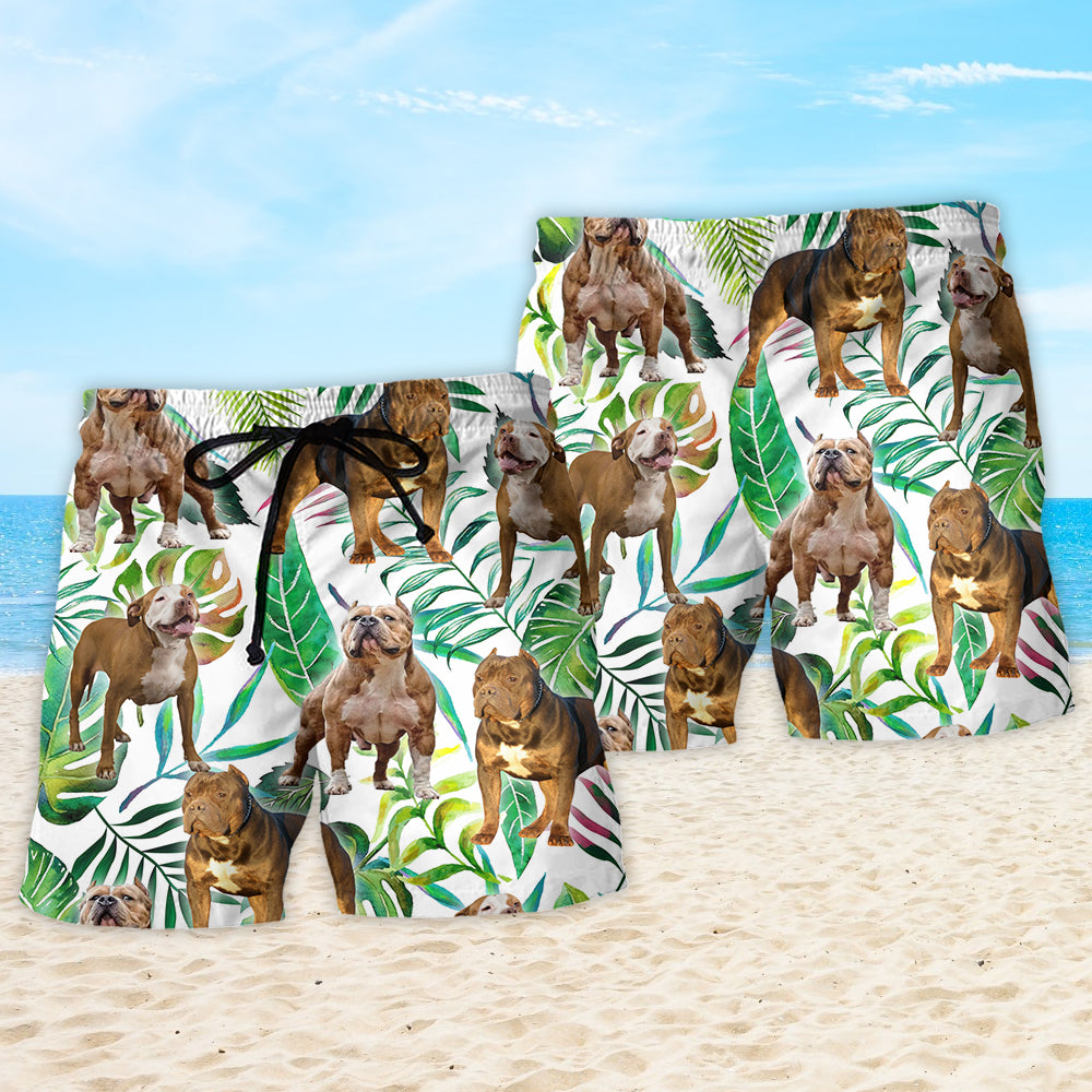 Pitbull Tropical Leaf Cool Dog - Beach Short - Owls Matrix LTD