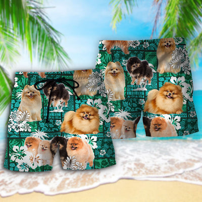 Pomeranian Tropical Dog Lover - Beach Short - Owls Matrix LTD