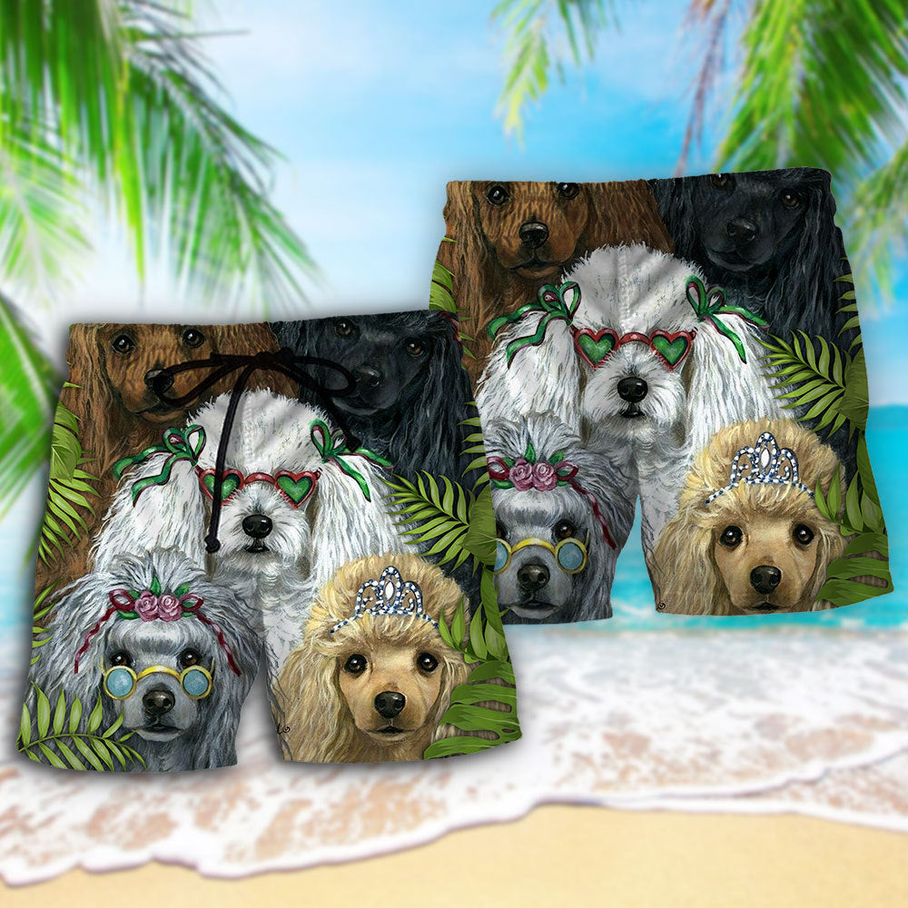 Poodle Dog Tropical Style - Beach Short - Owls Matrix LTD