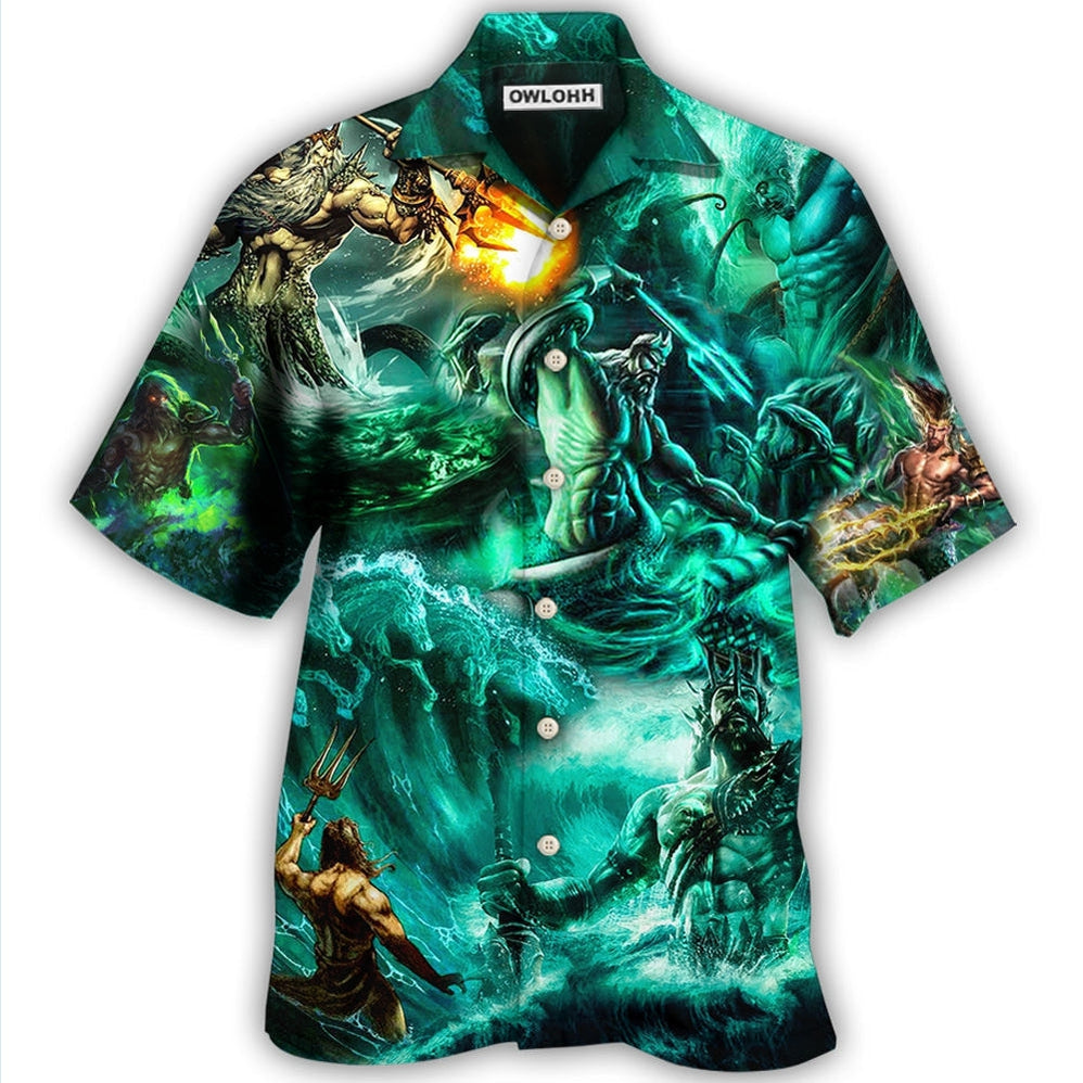 Poseidon The God of Seas Style - Hawaiian Shirt - Owls Matrix LTD