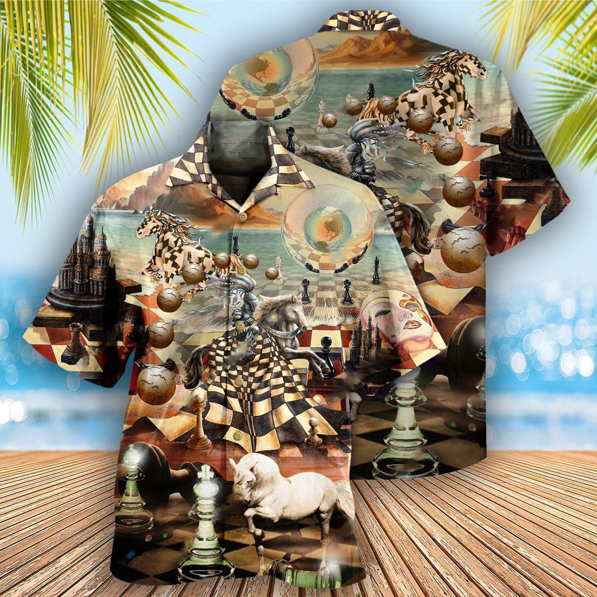 Chess Power Of The Knights In Chess Vintage - Hawaiian Shirt - Owls Matrix LTD