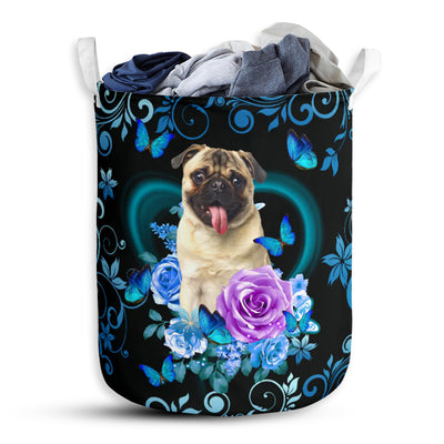 Pug Wholesale Roses - Laundry Basket - Owls Matrix LTD