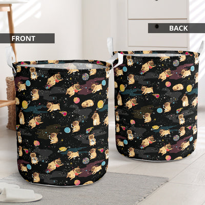 Pug Love Galaxy Sky - Laundry Basket - Owls Matrix LTD