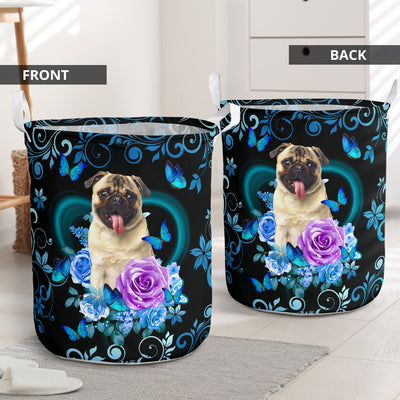Pug Wholesale Roses - Laundry Basket - Owls Matrix LTD