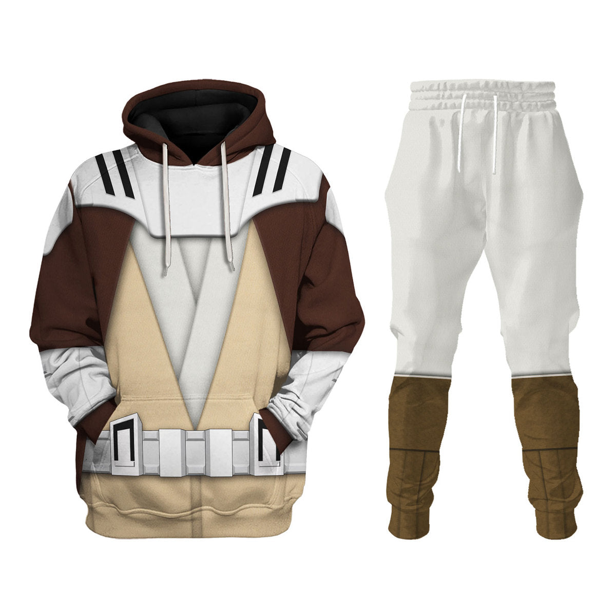 Star Wars Mace Windu's Jedi Robes Costume - Hoodie + Sweatpant