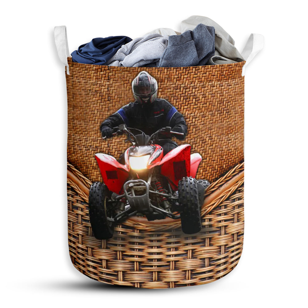 Quad Racing Rattan Teaxture - Laundry Basket - Owls Matrix LTD