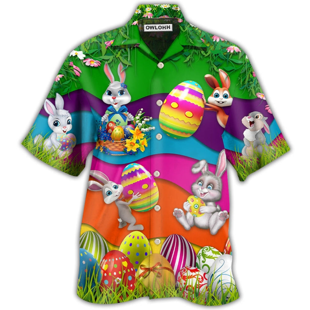 Hawaiian Shirt / Adults / S Easter Rabbit Lovely Rabbit Easter'S Day - Hawaiian shirt - Owls Matrix LTD