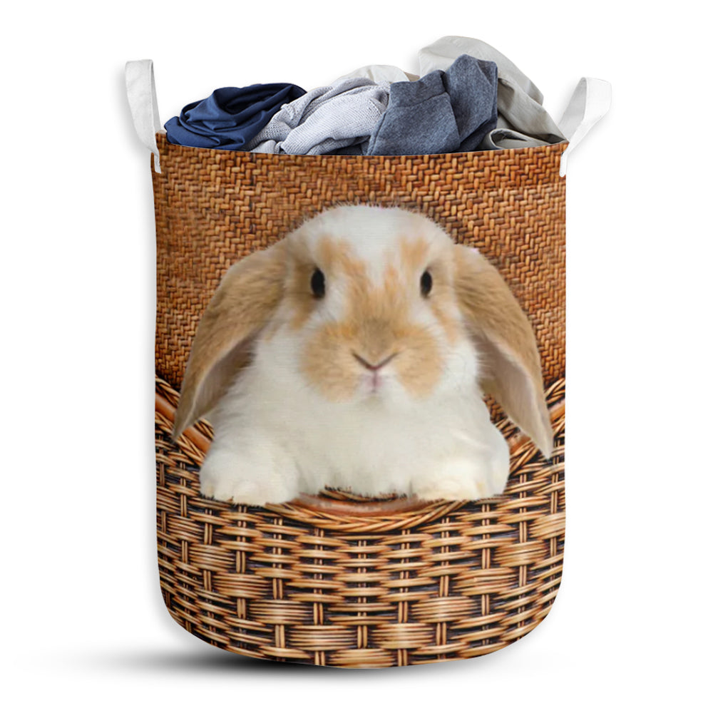 Rabbit Rattan Teaxture So Cute - Laundry Basket - Owls Matrix LTD