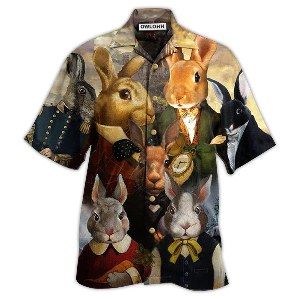 Hawaiian Shirt / Adults / S Rabbit Down The Rabbit Hole - Hawaiian Shirt - Owls Matrix LTD