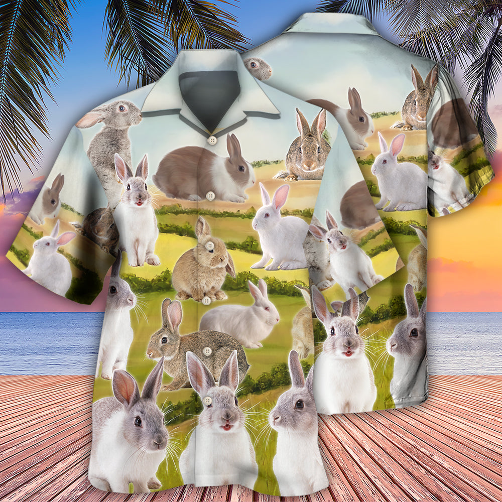 Rabbit It's A Wonderful Garden - Hawaiian Shirt - Owls Matrix LTD