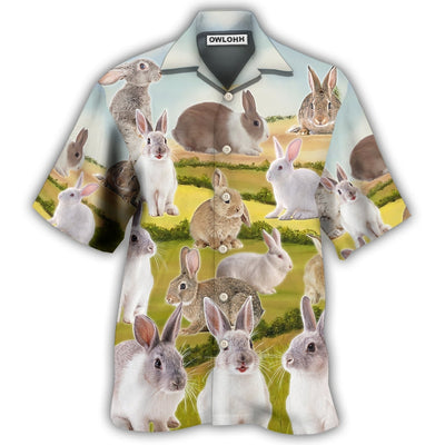 Hawaiian Shirt / Adults / S Rabbit It's A Wonderful Garden - Hawaiian Shirt - Owls Matrix LTD