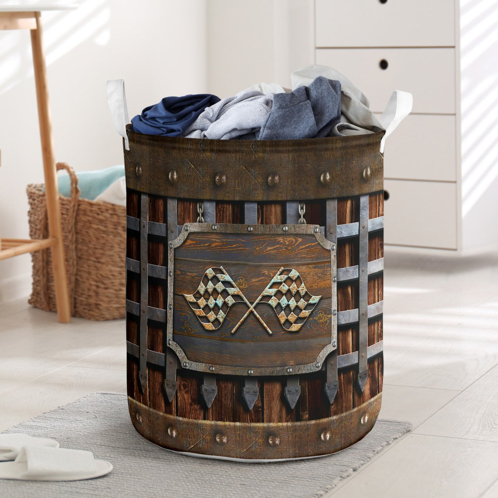 Racing Vintage Style – Laundry Basket - Owls Matrix LTD