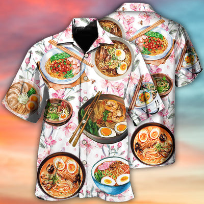 Food Ramen Delicious Floral Style - Hawaiian Shirt - Owls Matrix LTD