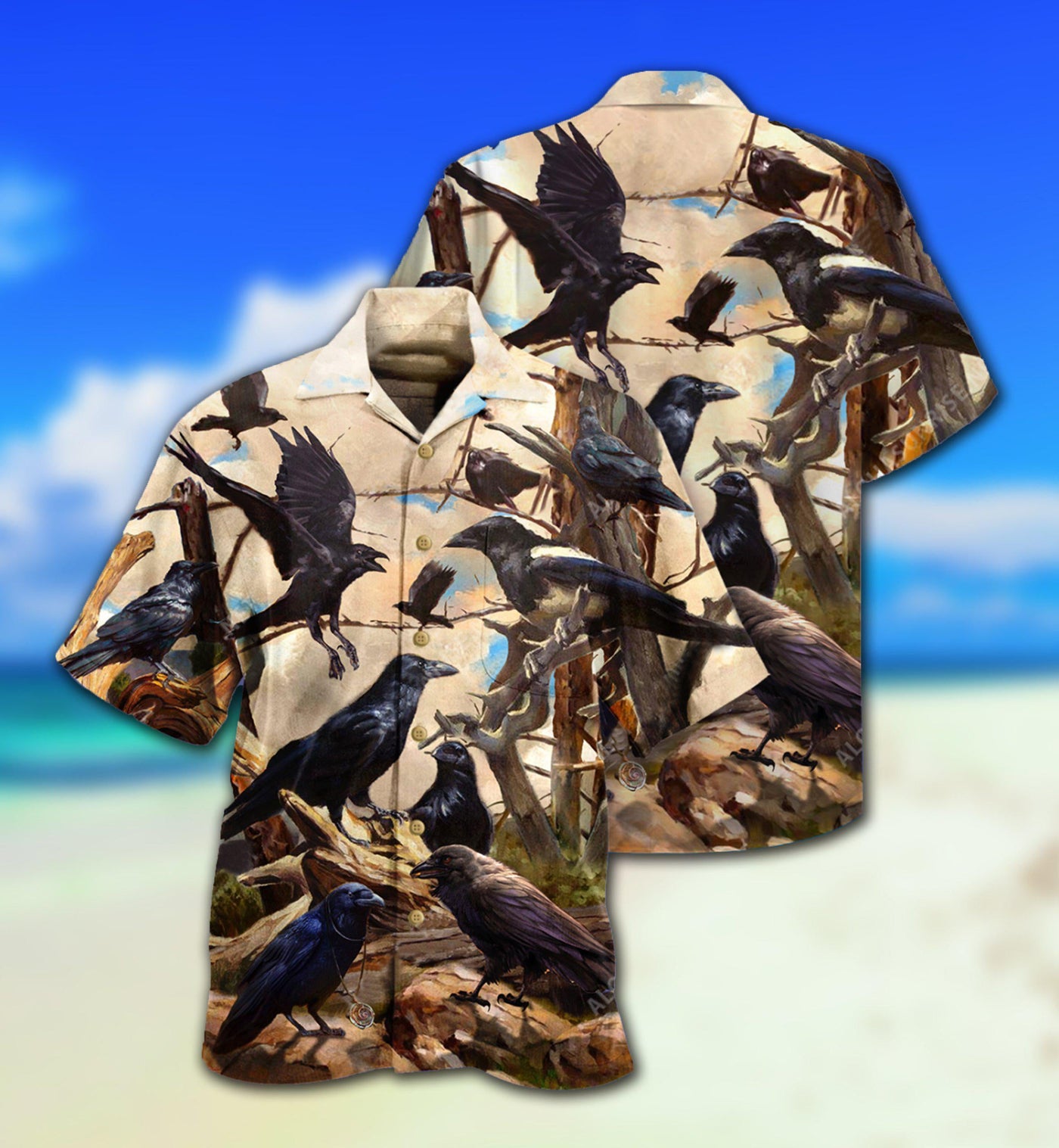 Raven All Crows Are Not Raven - Hawaiian Shirt - Owls Matrix LTD