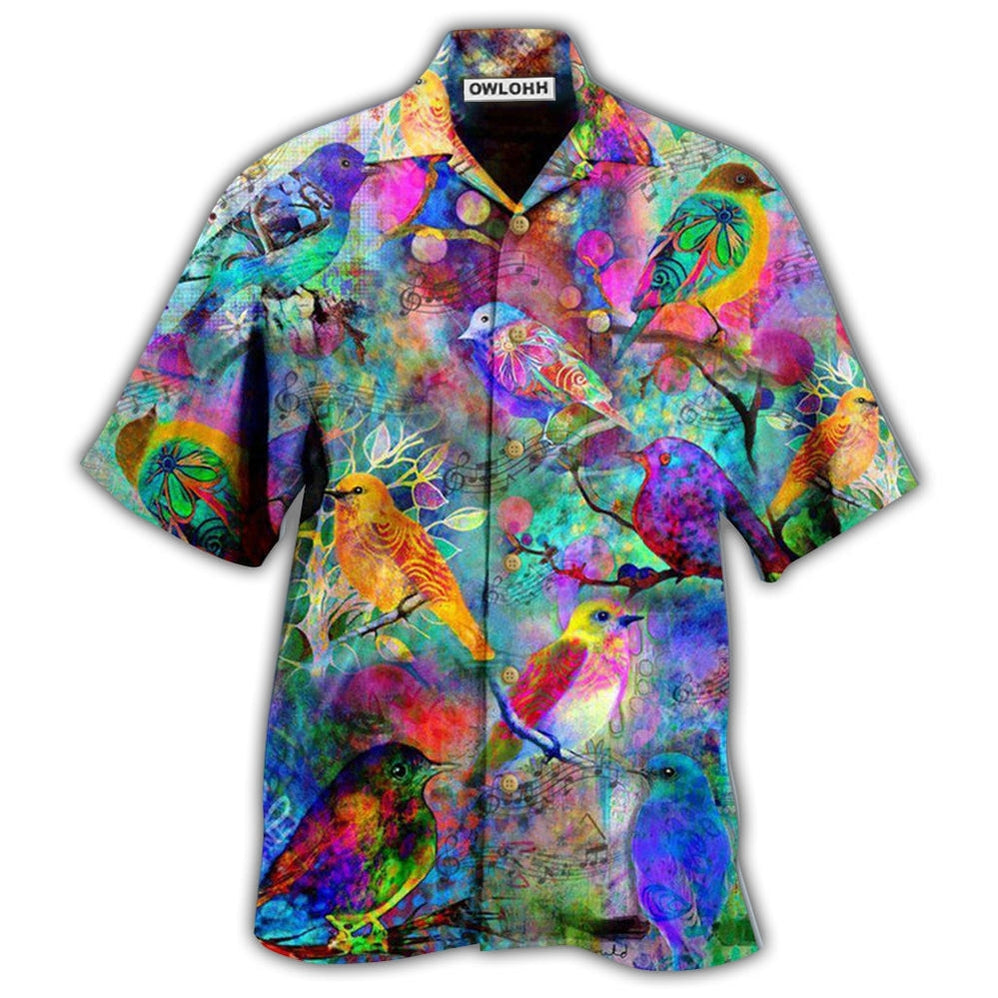 Hawaiian Shirt / Adults / S Robin Birds Colorful Mix Color - Hawaiian Shirt - Owls Matrix LTD