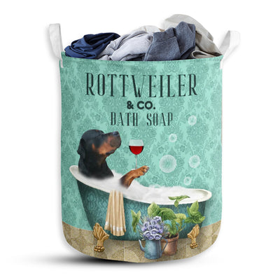 Rottweiler Dog And Bath Soap - Laundry Basket - Owls Matrix LTD