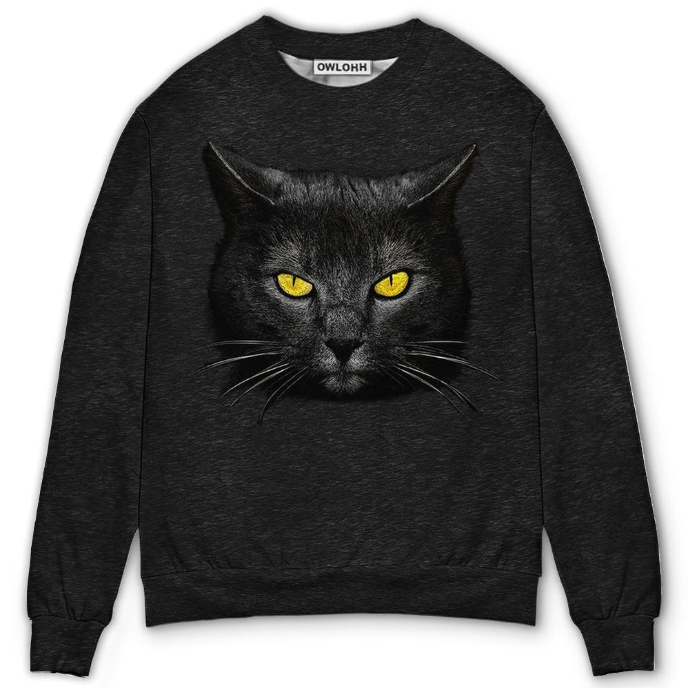 Sweater / S Cat Loves Darkness So Cool - Sweater - Ugly Christmas Sweaters - Owls Matrix LTD