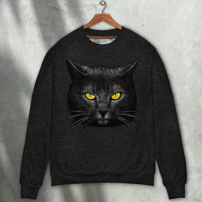 Cat Loves Darkness So Cool - Sweater - Ugly Christmas Sweaters - Owls Matrix LTD