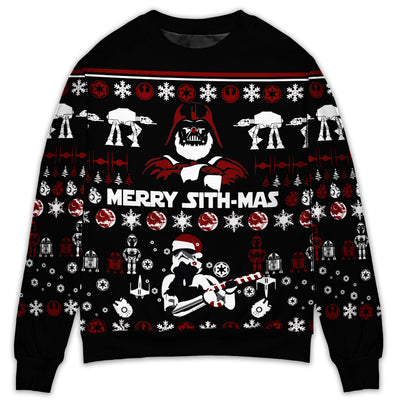 Christmas Star Wars Merry Sith-mas - Sweater - Ugly Christmas Sweaters