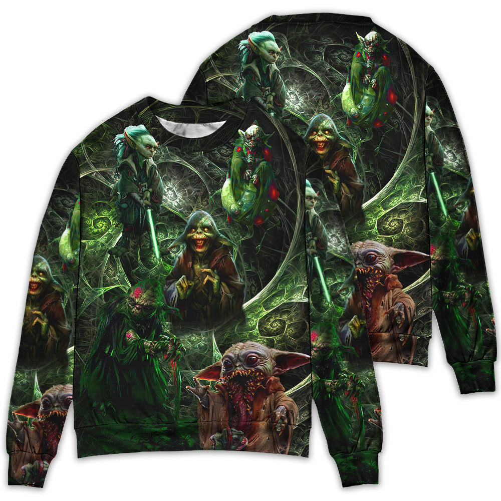Halloween Starwars Yoda Creepy - Sweater