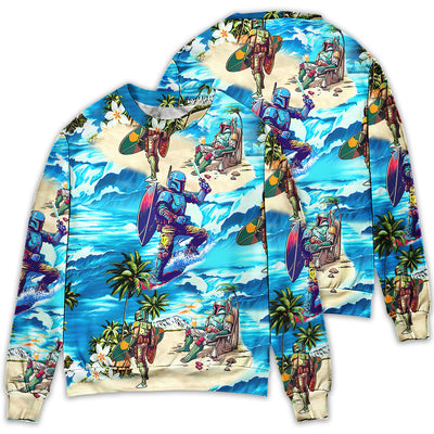 Boba Fett Star Wars Surfing - Sweater