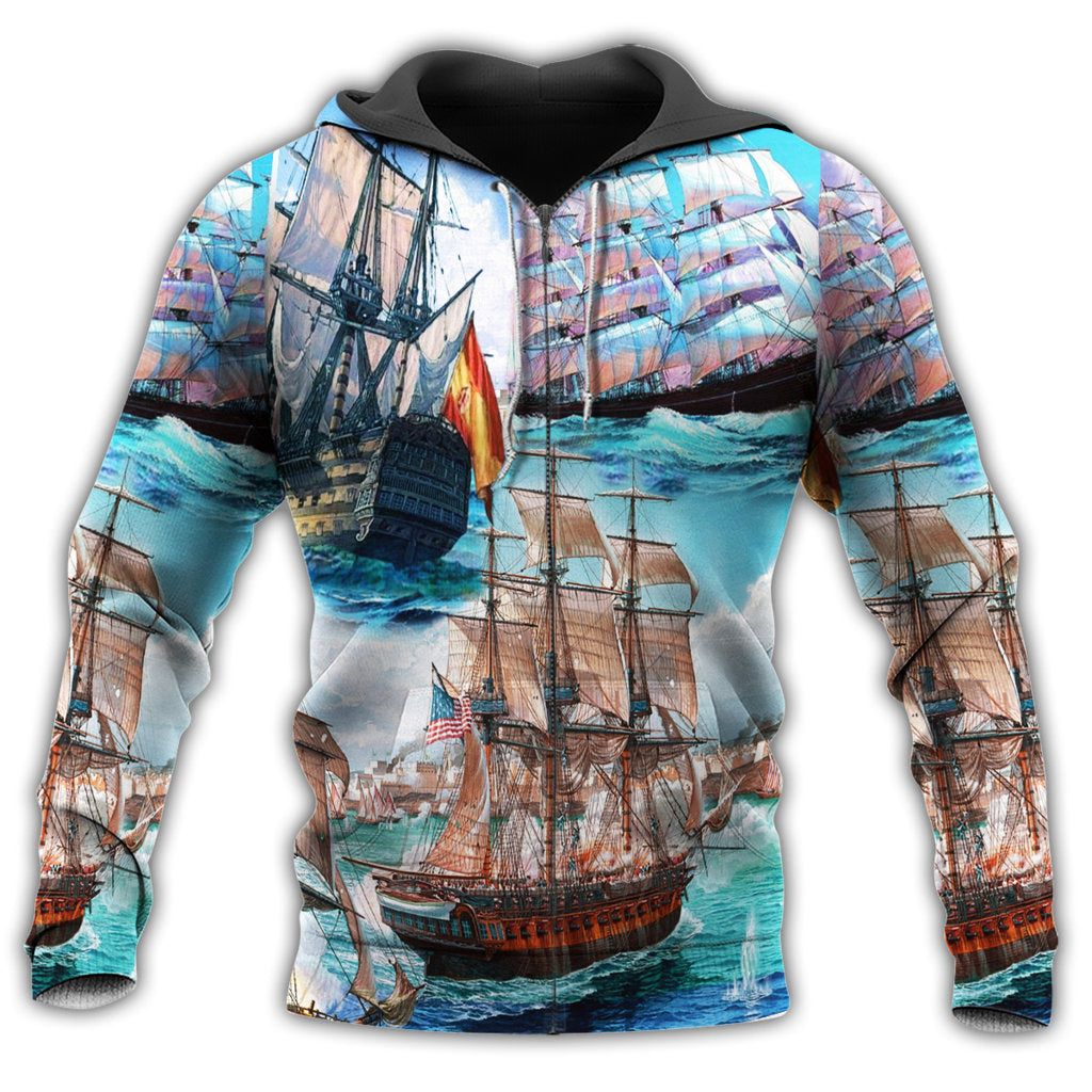 Zip Hoodie / S Sail Come Away With Me Forever - Hoodie - Owls Matrix LTD