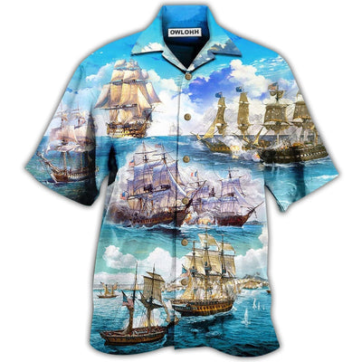 Hawaiian Shirt / Adults / S Sailing Go To The Sea - Hawaiian Shirt - Owls Matrix LTD