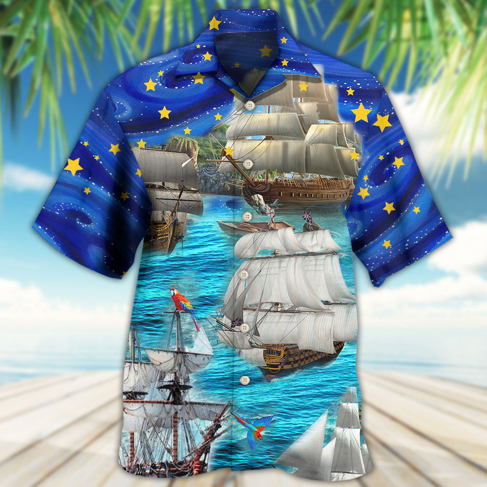 Sailing Love Ocean And Sky Christmas Style - Hawaiian Shirt - Owls Matrix LTD
