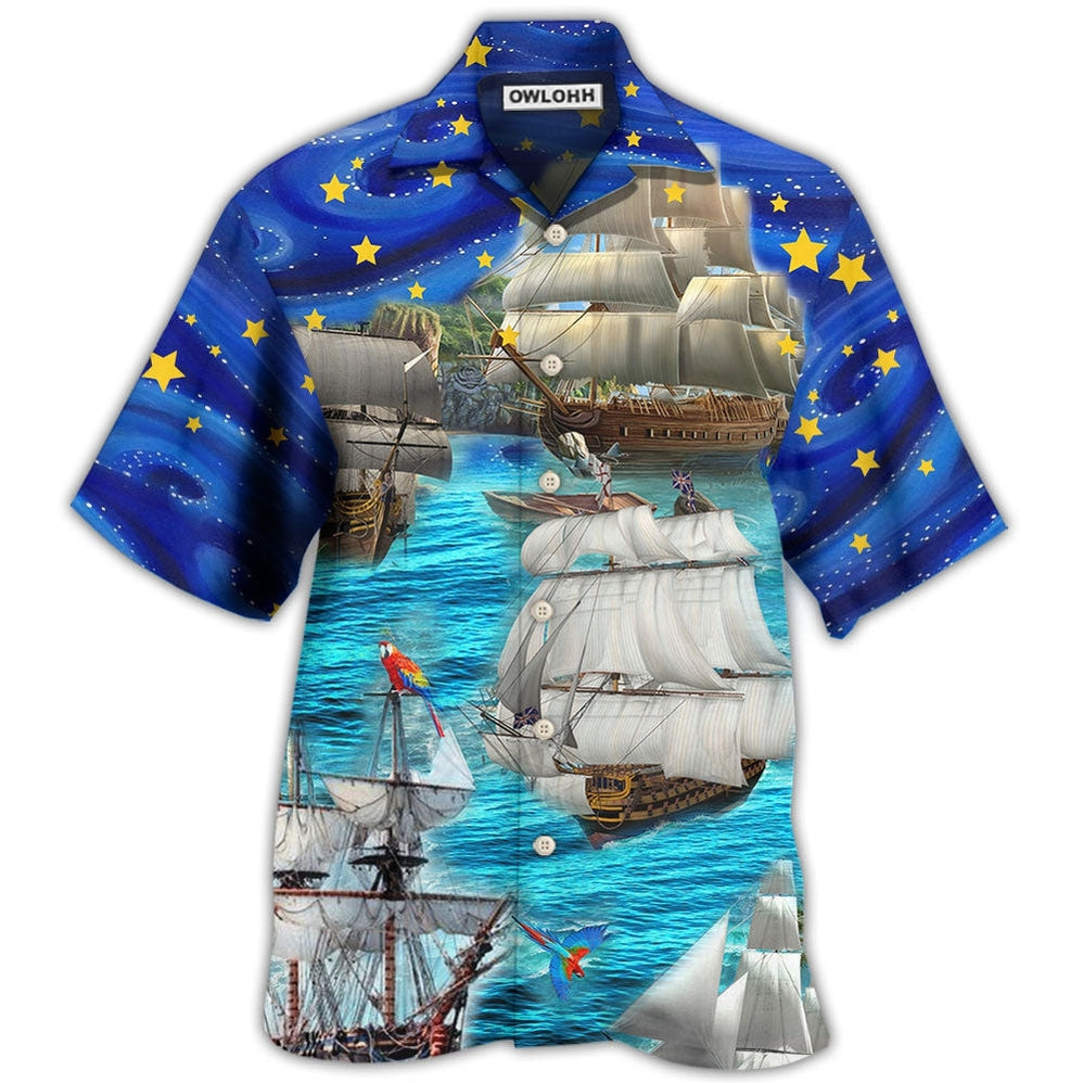Hawaiian Shirt / Adults / S Sailing Love Ocean And Sky Christmas Style - Hawaiian Shirt - Owls Matrix LTD