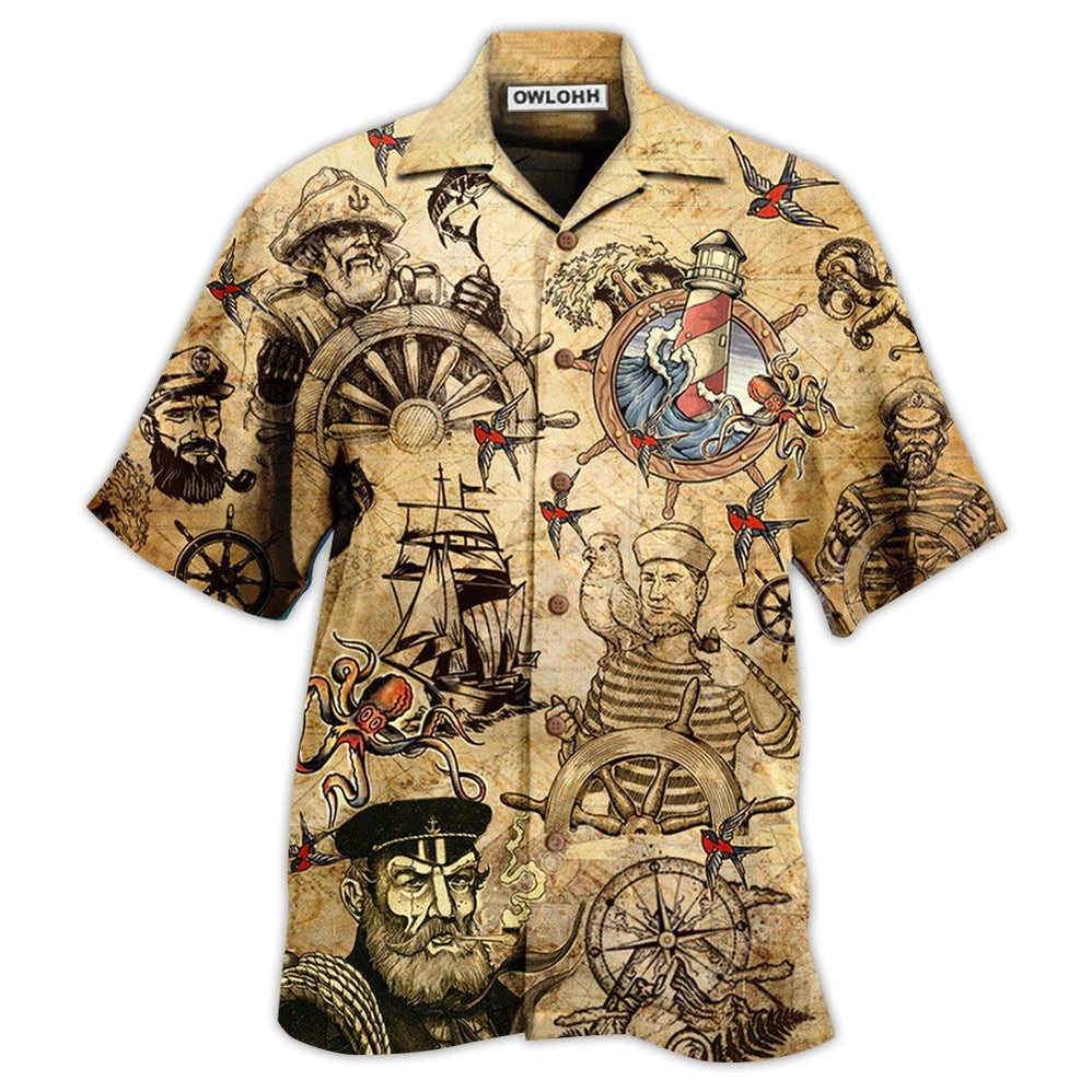 Hawaiian Shirt / Adults / S Sailing Sailor A Smooth Sea Never Made A Skilled Sailor - Hawaiian Shirt - Owls Matrix LTD