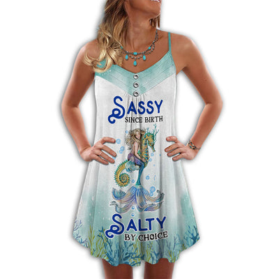 Mermaid Sassy Sine Birth Salty By Choice Summer Style - Summer Dress - Owls Matrix LTD