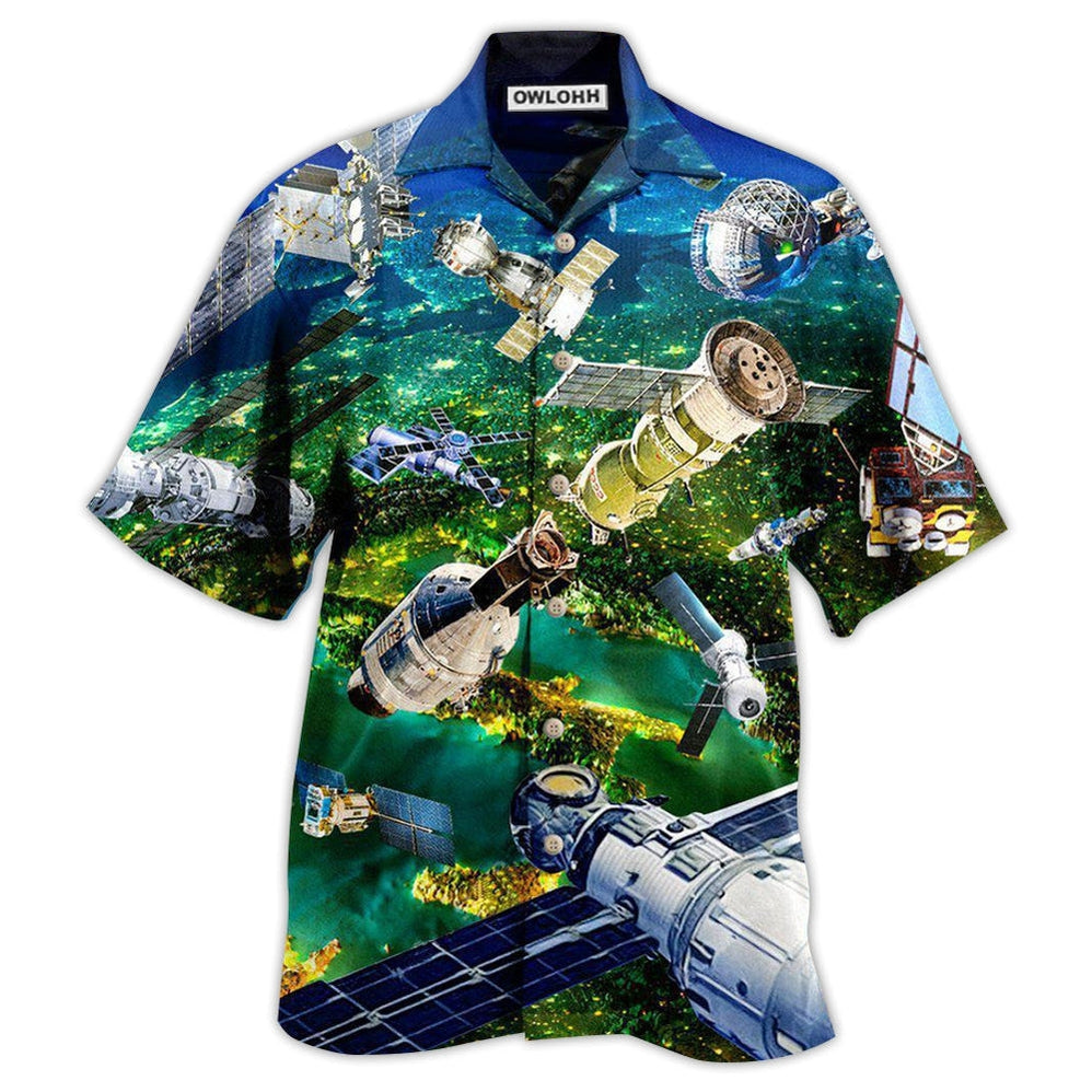 Hawaiian Shirt / Adults / S Satellite I Need More Space - Hawaiian Shirt - Owls Matrix LTD