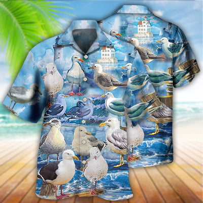 Seagull Bird Stop It Now - Hawaiian Shirt - Owls Matrix LTD