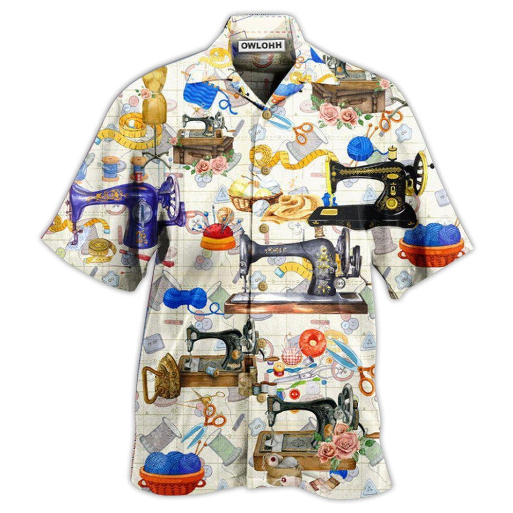 Hawaiian Shirt / Adults / S Sewing Fills My Days - Hawaiian Shirt - Owls Matrix LTD