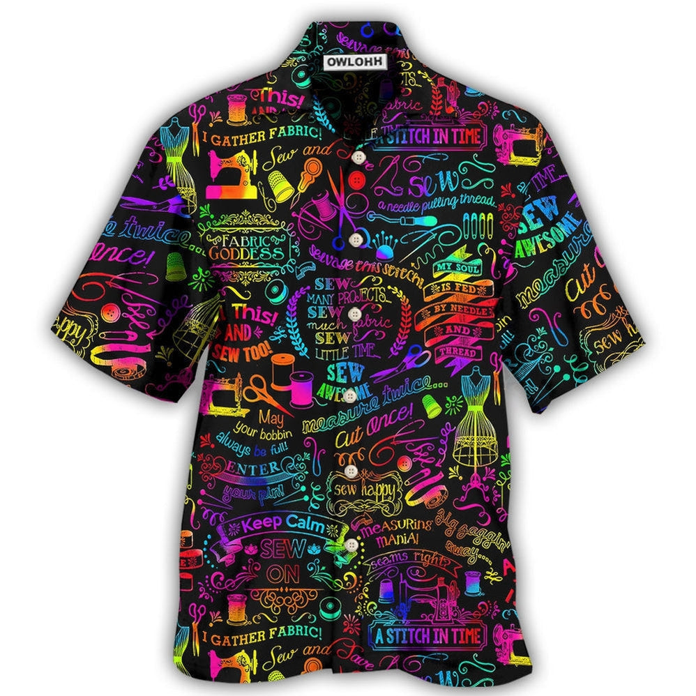 Hawaiian Shirt / Adults / S Sewing Beautiful Words - Hawaiian Shirt - Owls Matrix LTD
