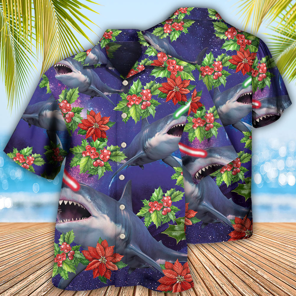 Shark Funny With Xmas Amazing Style - Hawaiian Shirt - Owls Matrix LTD
